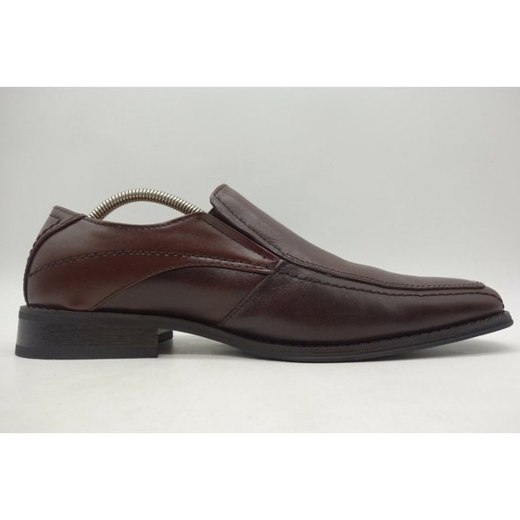 Joseph Abboud Brown Leather Slip On Loafers Shoes Men\'s 10.5 M
